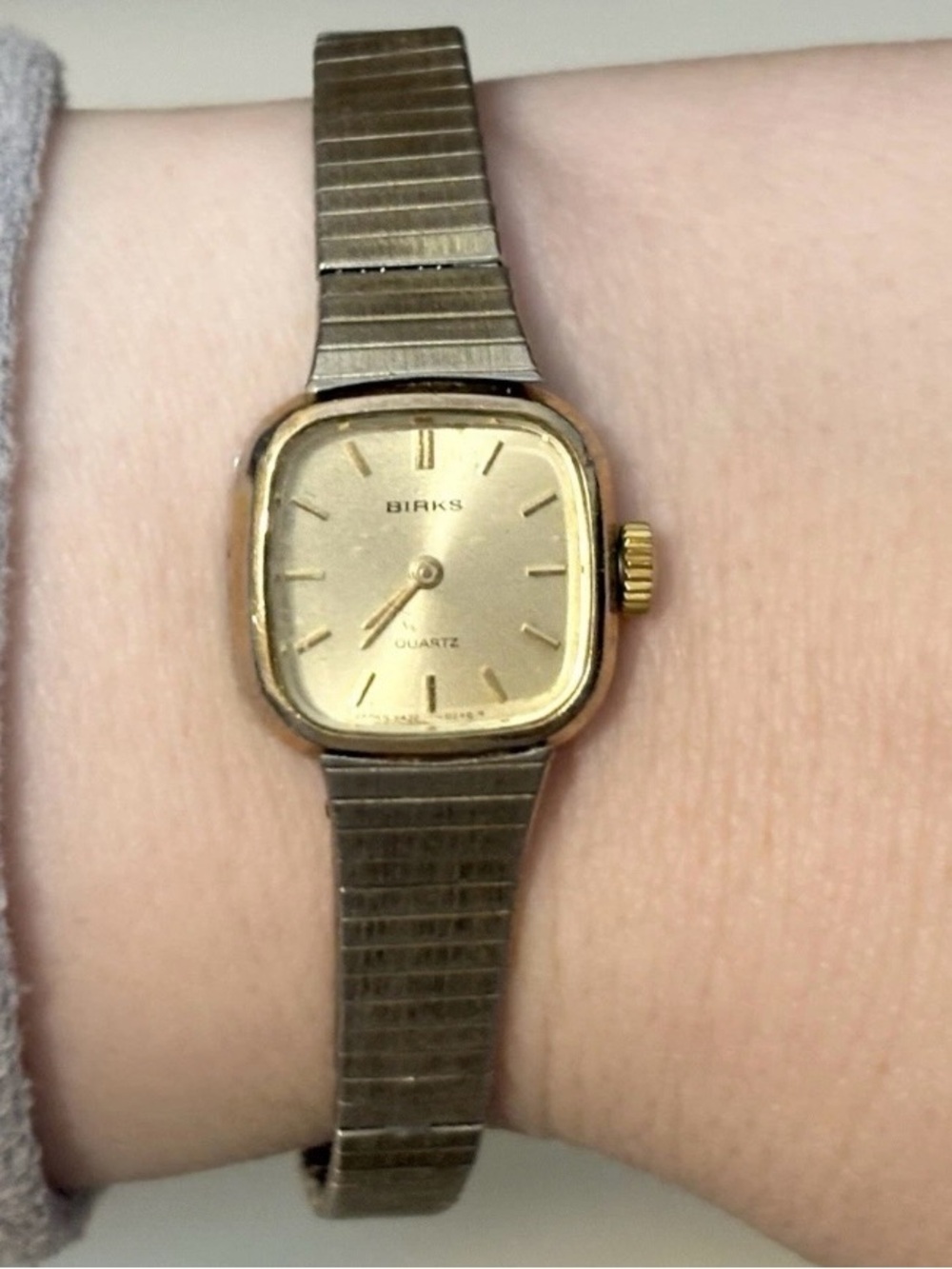 Vintage Birks Dainty 10k Rolled Gold Plate Ladies Luxury Cocktail Watch WORKS!!